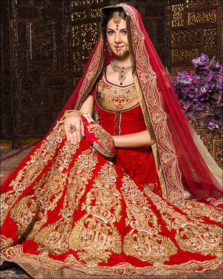 traditional indian bride dress up