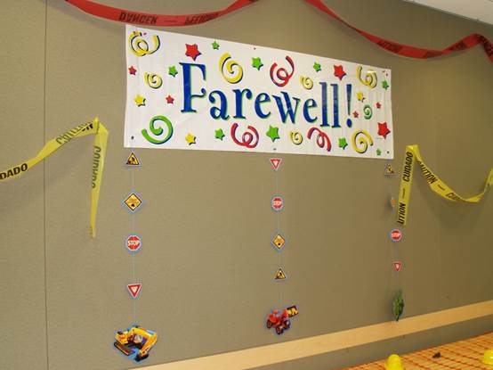 farewell party decoration